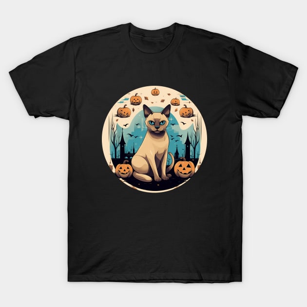 Tonkinese Cat Halloween, Cat Lover T-Shirt by dukito